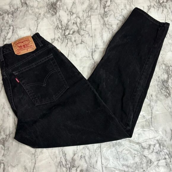 Vintage Levi’s 550 Relaxed fit Tapered Leg Black Denim Jeans Y2K 100% Cotton - Picture 1 of 10